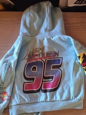 Kids Lightning McQueen 95 Blue Hoodie